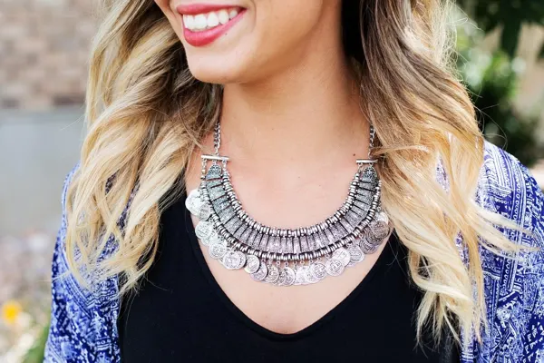 Sterling bar necklace