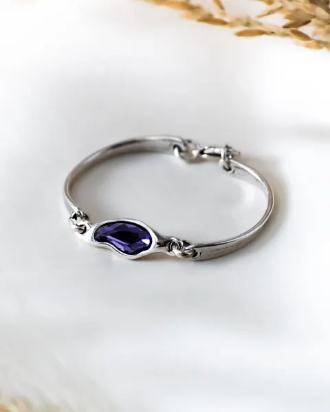 Hammered silver cuff